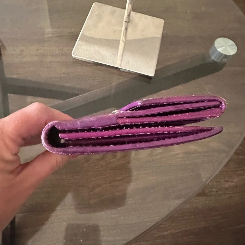 Authentic PURPLE LEATHER GUCCISMA LONG WALLET - Picture 3 of 14